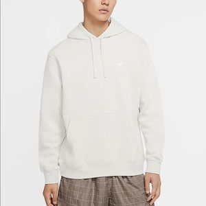 Nike Sportswear Clube Fleece Pullover Hoodie Light Bone/ White Size XL WORN ONCE